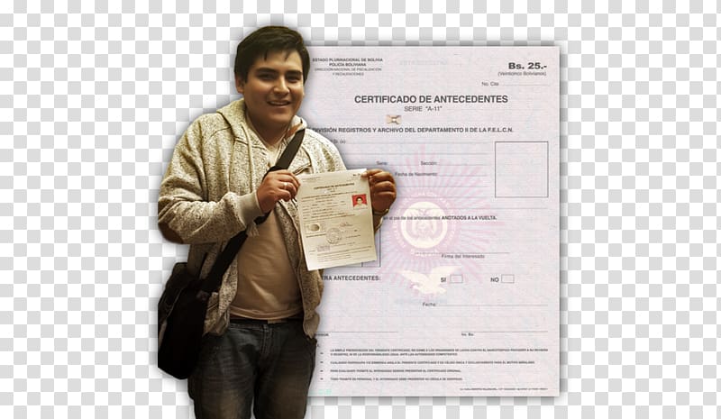 Akademický certifikát Oruro FELCC Cochabamba Criminal record, background certificate transparent background PNG clipart