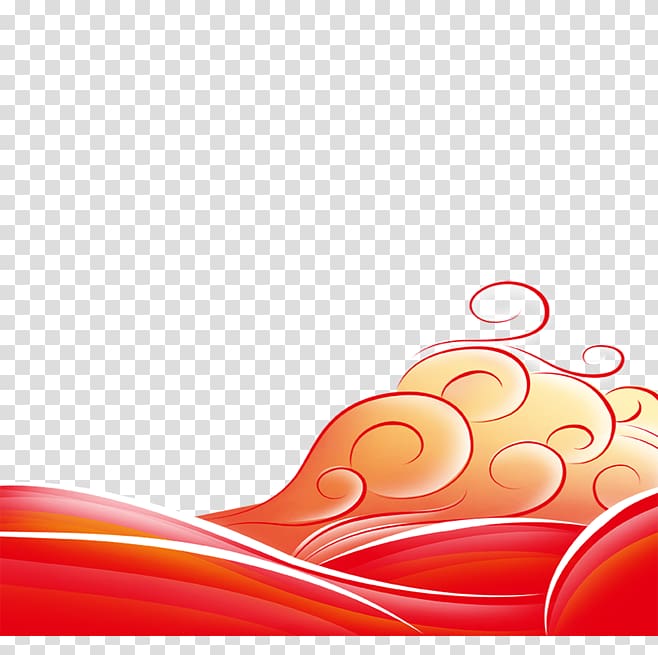 Red Wind wave , Red sea waves transparent background PNG clipart
