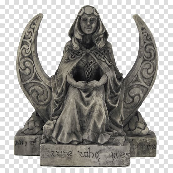Figurine Sculpture Wicca Statue Triple Goddess, the goddess of the moon transparent background PNG clipart