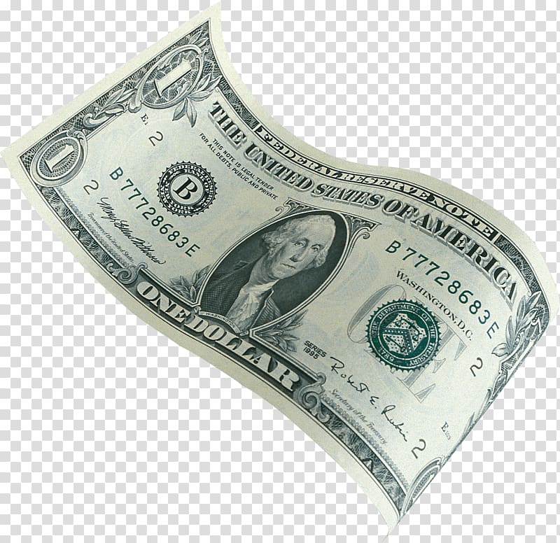 1 U.S. dollar banknote, Money One Bill Dollar transparent background PNG clipart