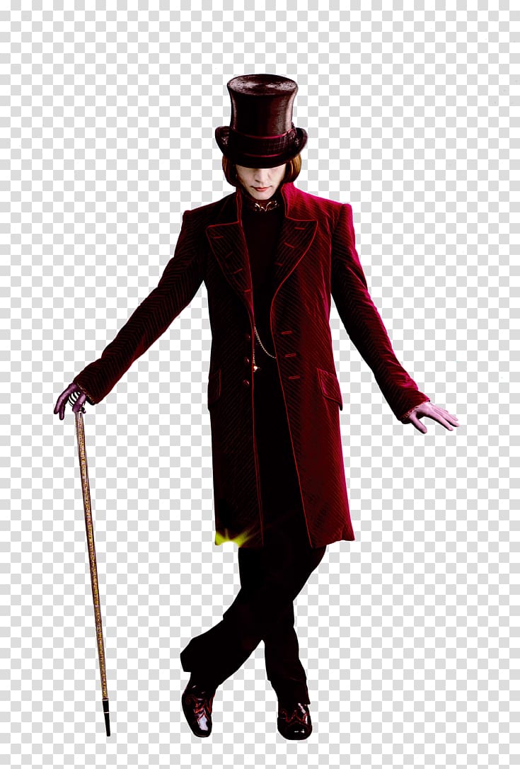 Willy Wonka Charlie Bucket Film poster, johnny depp transparent background PNG clipart