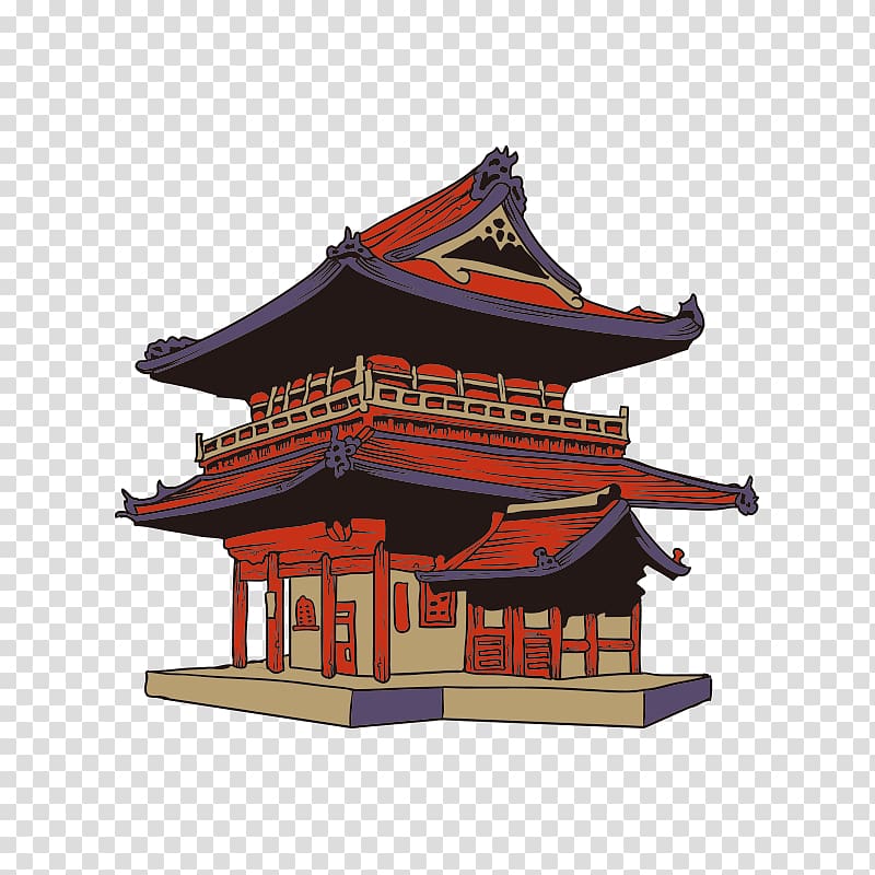 red and purple pagoda illustration, Japanese art Geisha , Japanese culture,Japan transparent background PNG clipart