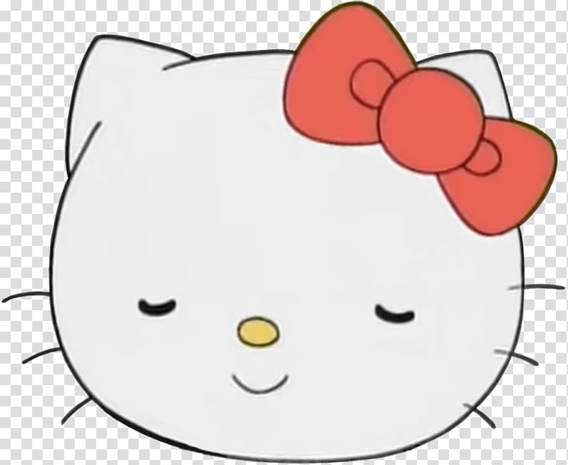 Hello Kitty Sanrio Puroland Snout Eye, eyes closed transparent background PNG clipart