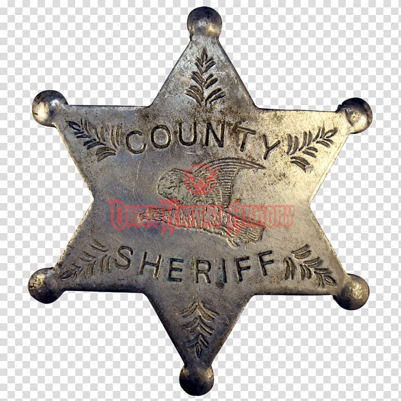 American frontier Badge Sheriff Abilene United States Marshals Service, Sheriff transparent background PNG clipart