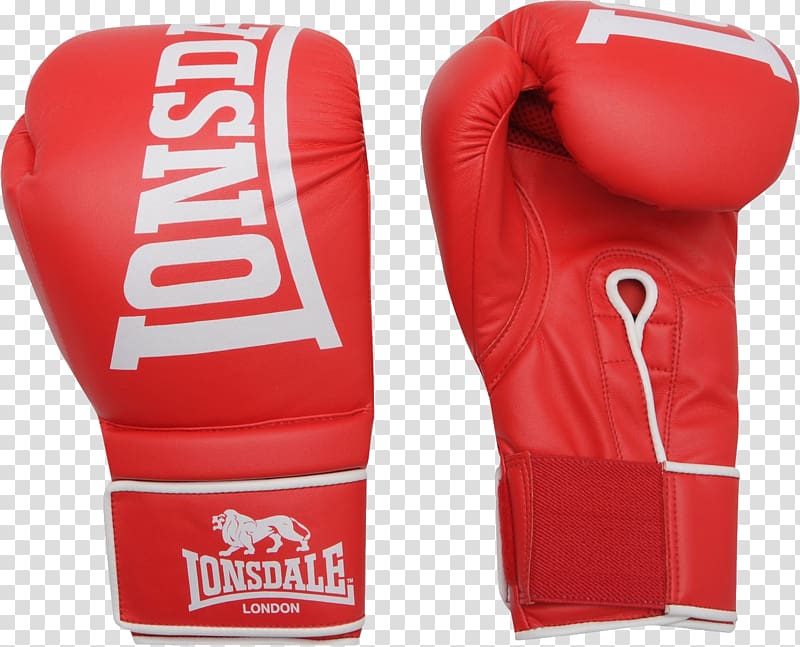 Boxing glove Lonsdale Everlast, Red boxing gloves transparent background PNG clipart