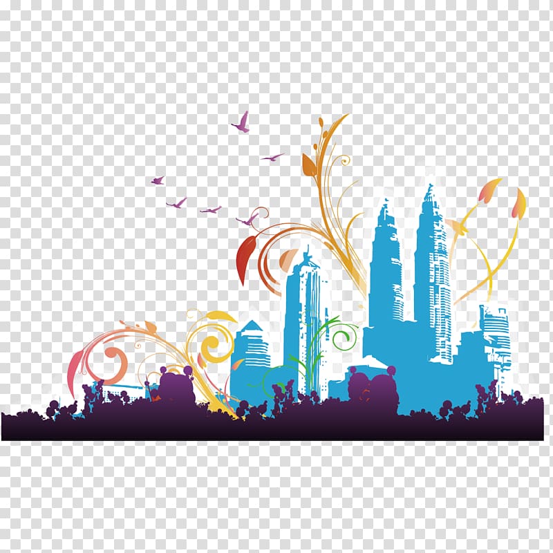 Fantasy city , City building material transparent background PNG clipart