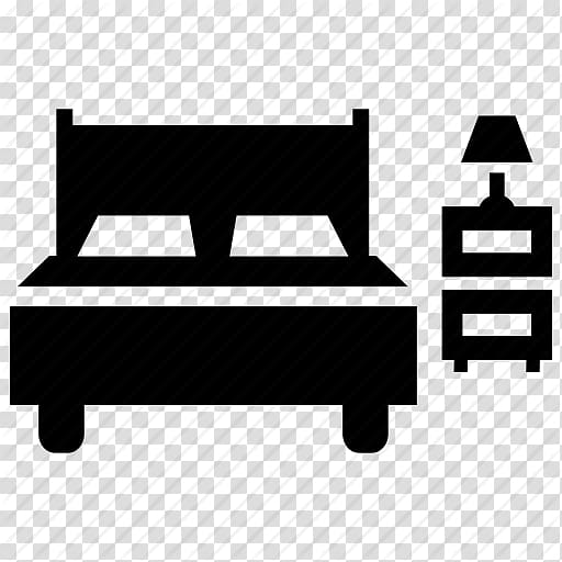 bed and nightstand , Bedroom Computer Icons Living room, Icons Bedroom transparent background PNG clipart
