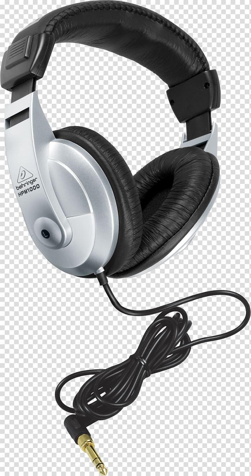Recording studio BEHRINGER HPM1000 Disc jockey Headphones, headphones transparent background PNG clipart