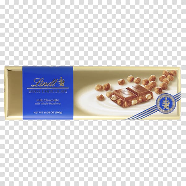 Swiss cuisine Chocolate bar Milk Lindt & Sprüngli, Hazelnut Chocolate transparent background PNG clipart