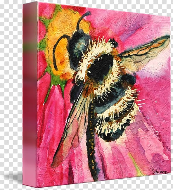 Honey bee Watercolor painting Art, bee transparent background PNG clipart