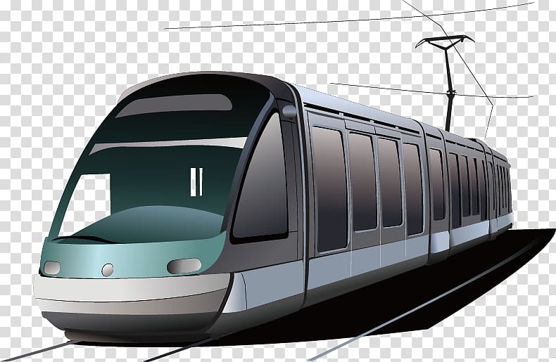 Rapid transit Tram Rail transport Train , Beautifully train transparent background PNG clipart