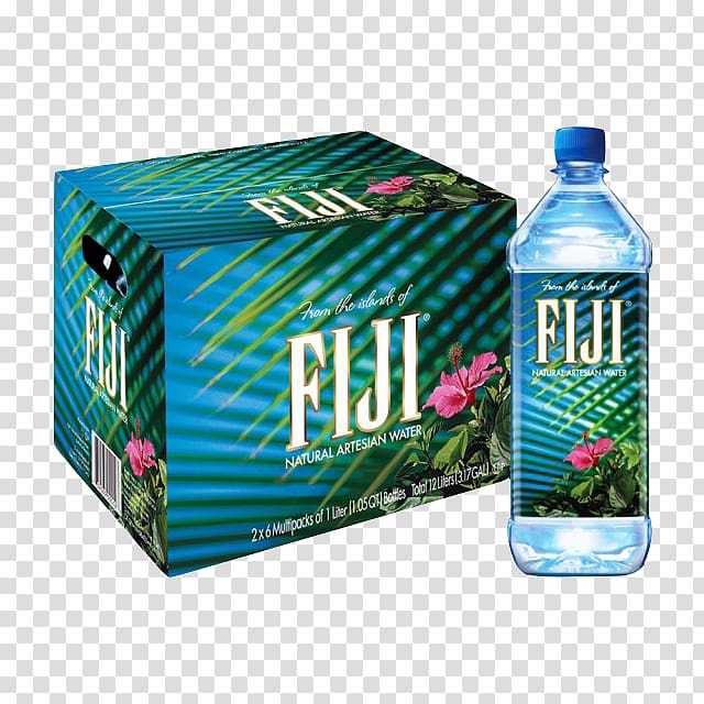 Fiji Water Bottled water, bottle transparent background PNG clipart