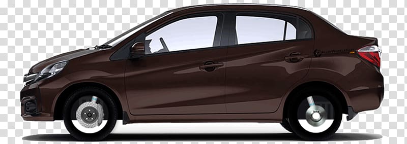 Compact car Honda Alloy wheel City car, HONDA AMAZE transparent background PNG clipart