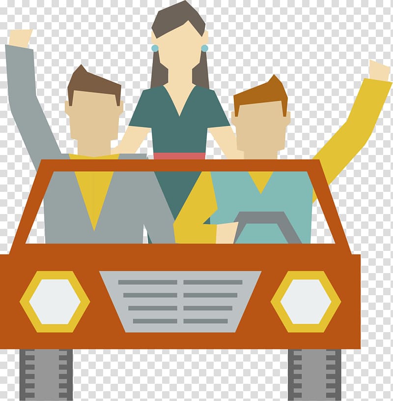 Flat design Friendship Icon, A good friend of self driving transparent background PNG clipart