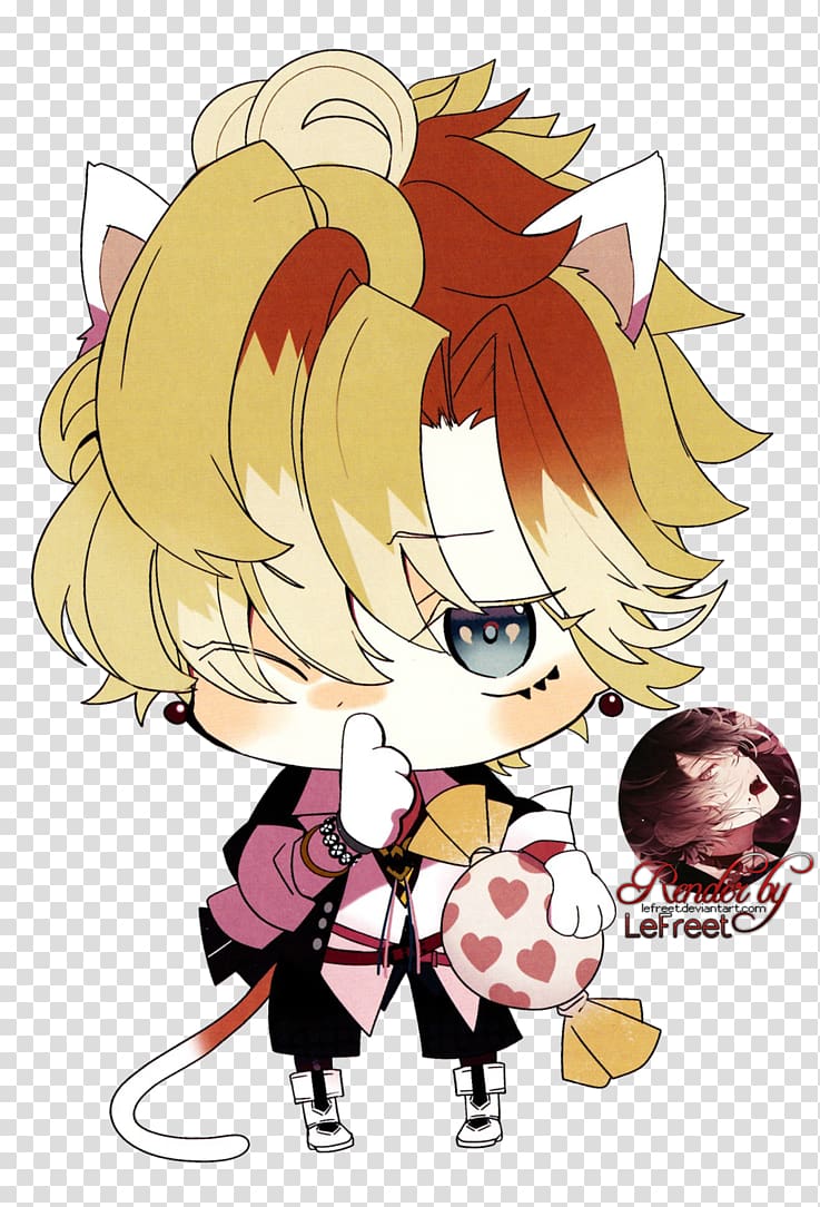 Diabolik Lovers Kou Mukami Chibi Anime Manga, Chibi transparent background PNG clipart