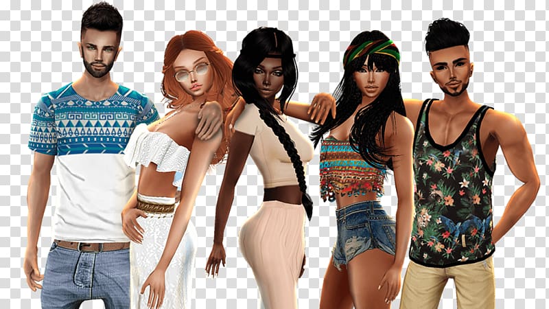 IMVU Virtual world Avatar Game Online chat, all girls transparent background PNG clipart