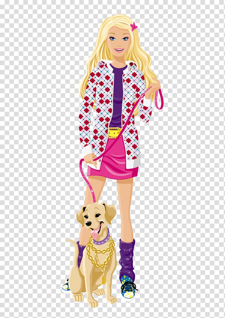 Barbie holding dog , Ken Barbie Doll , barbie transparent background PNG clipart