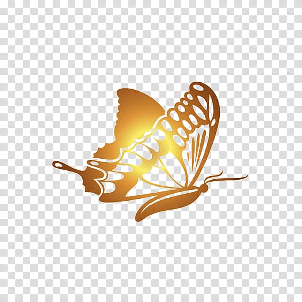 brown butterfly illustration, Butterfly Gold Software, Golden Butterfly transparent background PNG clipart