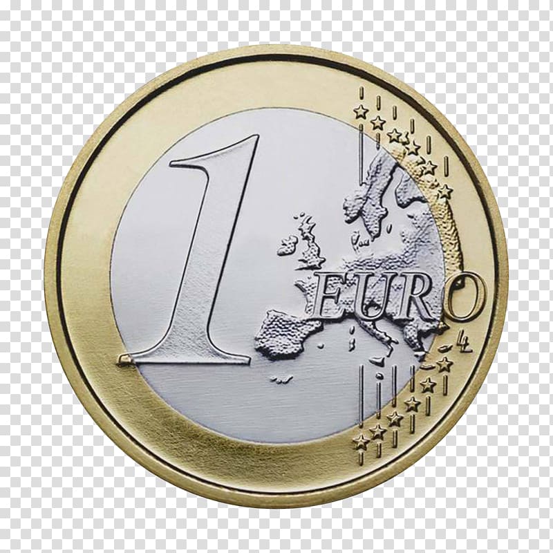 silver-and-gold-colored 1 Euro coin, 1 euro coin Foreign Exchange Market United States Dollar Trader, euro transparent background PNG clipart