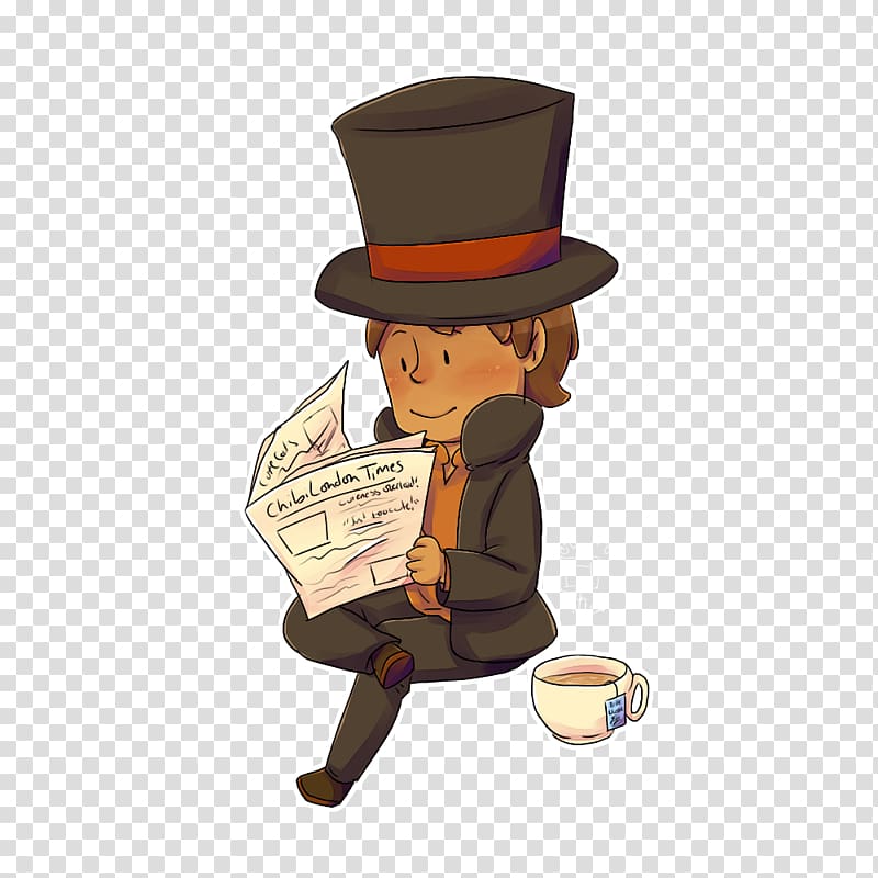 Professor Layton and the Curious Village Luke Triton Professor Hershel Layton Puzzle Art, Professor transparent background PNG clipart