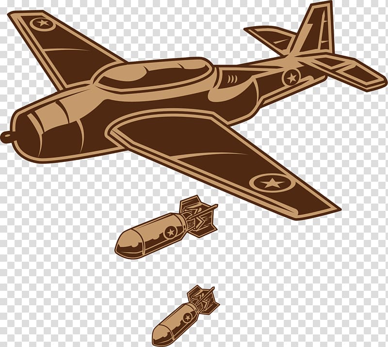 Airplane Second World War Military aircraft, Retro hand-painted wind military aircraft transparent background PNG clipart