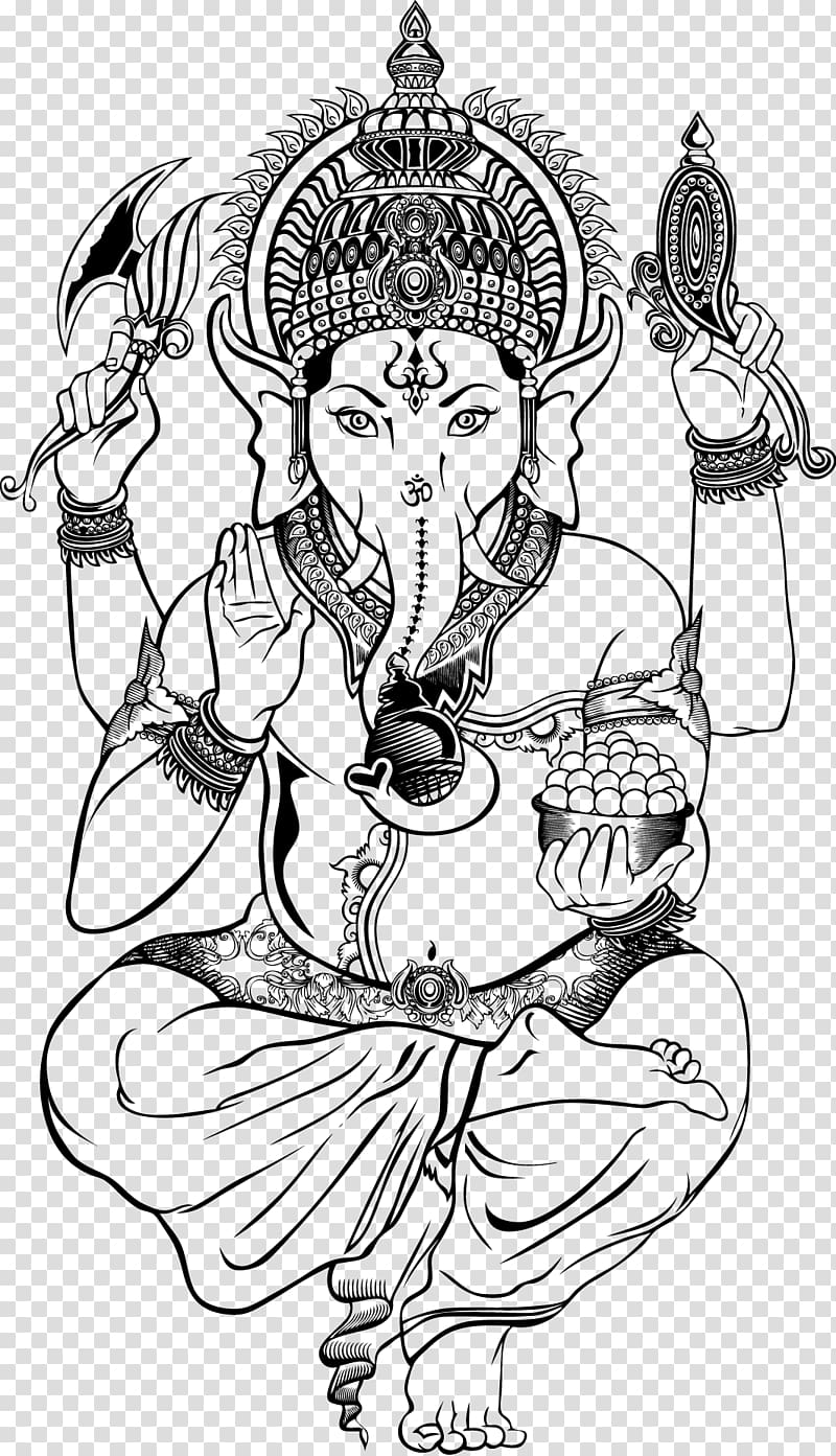 Ganesha Shiva Deity Illustration, Illustration Ganesha transparent background PNG clipart