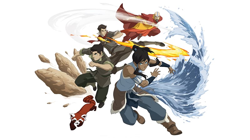 Aang Korra Asami Sato Mako Bolin, aang transparent background PNG clipart