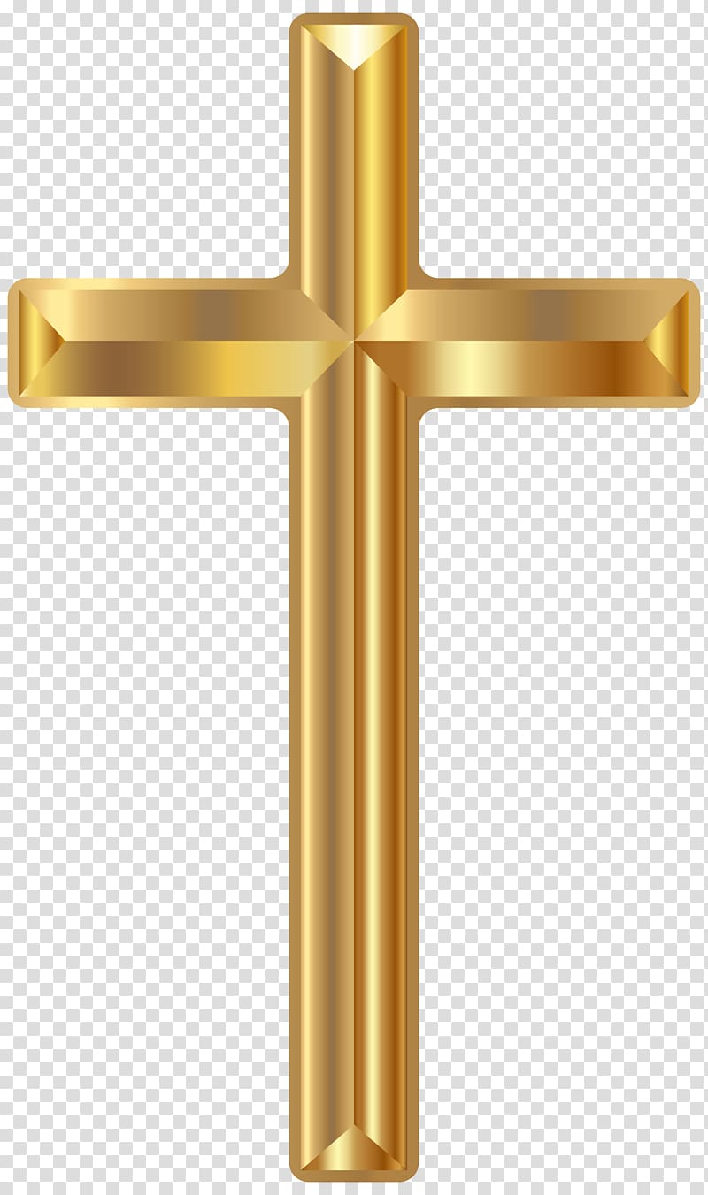 Gold Cross Computer file, Gold Cross , gold-colored decorative cross transparent background PNG clipart