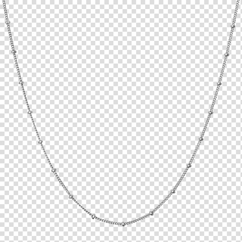 Necklace Jewellery Chain Sterling silver, silver chain transparent background PNG clipart