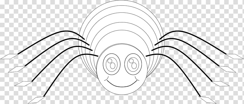 Eye White Line art Forehead Sketch, Spider Web Outline transparent background PNG clipart