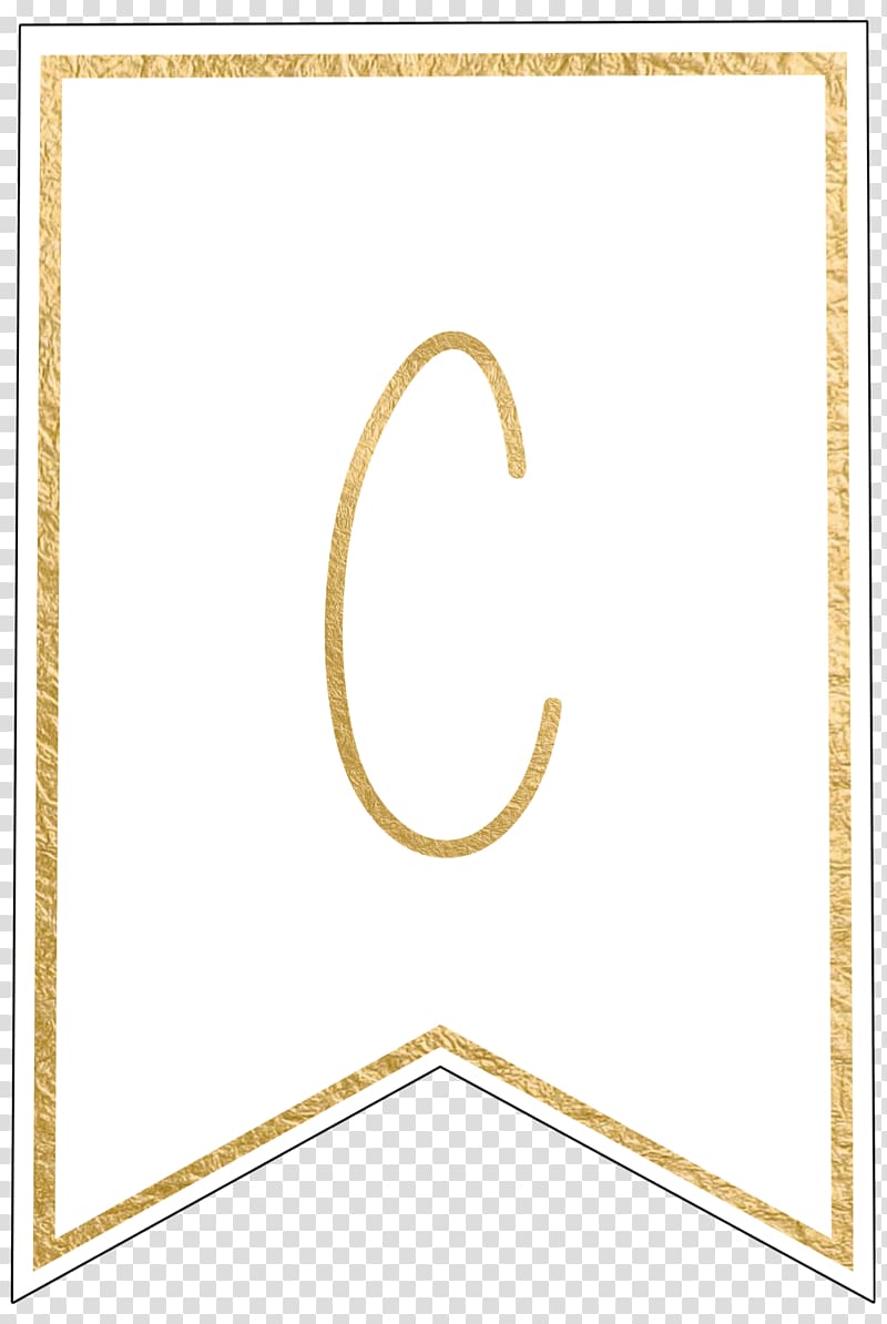 Paper Template Banner Pennon, gold letter transparent background PNG clipart