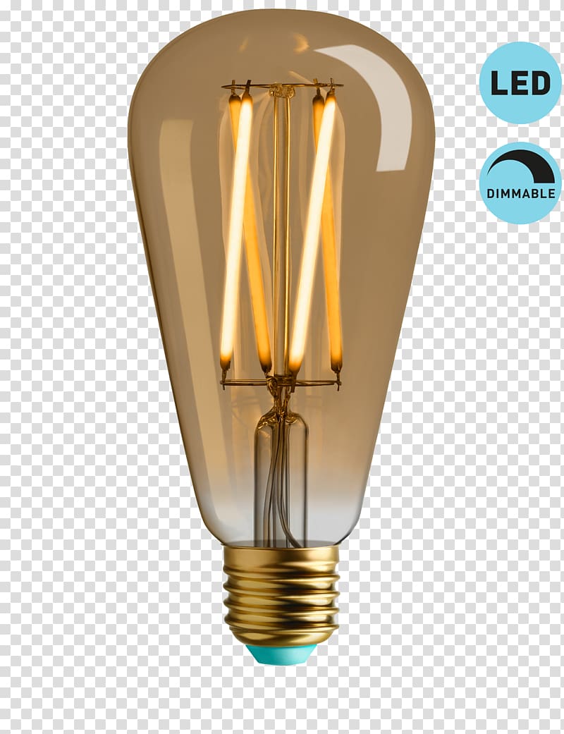 Incandescent light bulb LED lamp Plumen LED filament, light bulb material transparent background PNG clipart