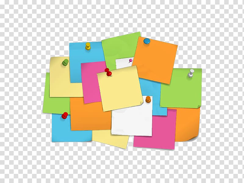 Post-it Note Paper Brainstorming Drawing pin , hand transparent background PNG clipart