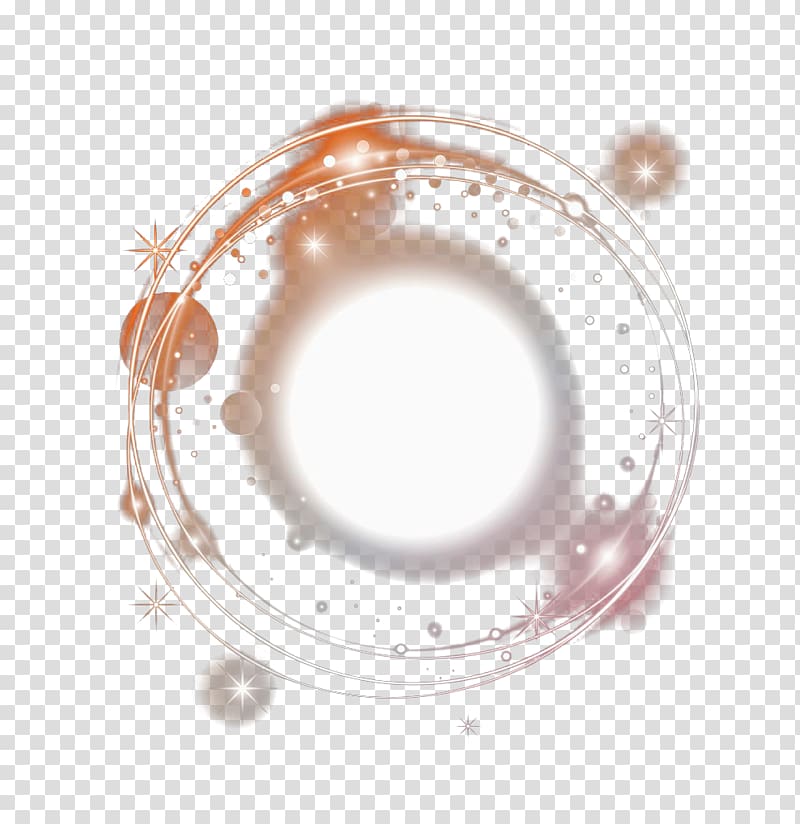 round white and orange illustration, Material Body piercing jewellery Circle, Luminous effect spot circle transparent background PNG clipart