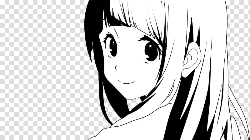 Anime Girl Black and White Digital Illustration Stock Illustration  Adobe  Stock