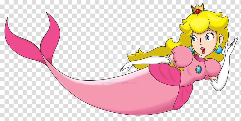 Princess Peach Princess Daisy Mermaid Rosalina Mario, Mermaid transparent background PNG clipart