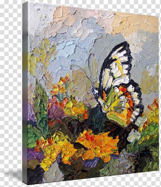 Butterfly Oil painting Impressionism, watercolor butterfly transparent background PNG clipart