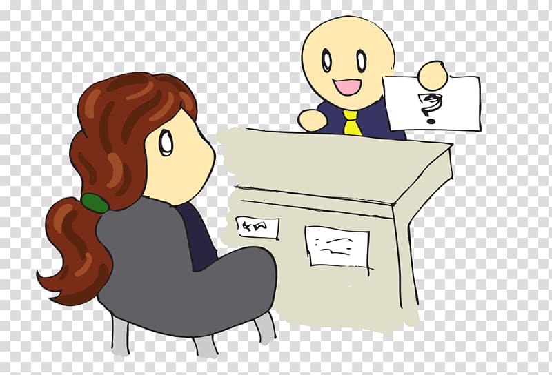 Job interview Illustration Conversation, into transparent background PNG clipart