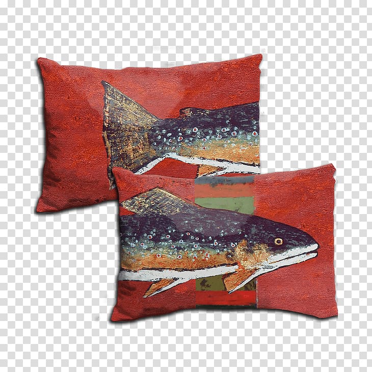 Throw Pillows Cushion Brook trout Rainbow trout, pillow transparent background PNG clipart