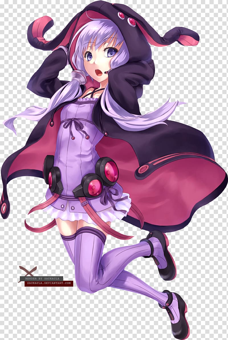 Yuzuki Yukari Vocaloid 3 Anime, Anime transparent background PNG clipart