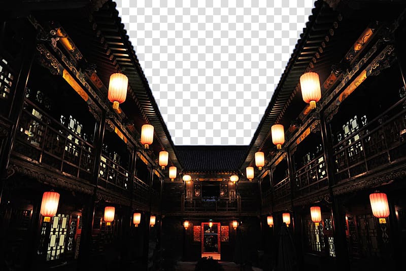 Pingyao Nightscape, Chinese New Year Night transparent background PNG clipart
