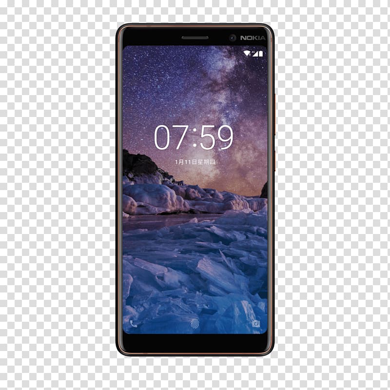 Nokia 7 Plus Smartphone (Unlocked, 4GB RAM, 64GB, Black) Nokia 6 Axiom Telecom, smartphone transparent background PNG clipart