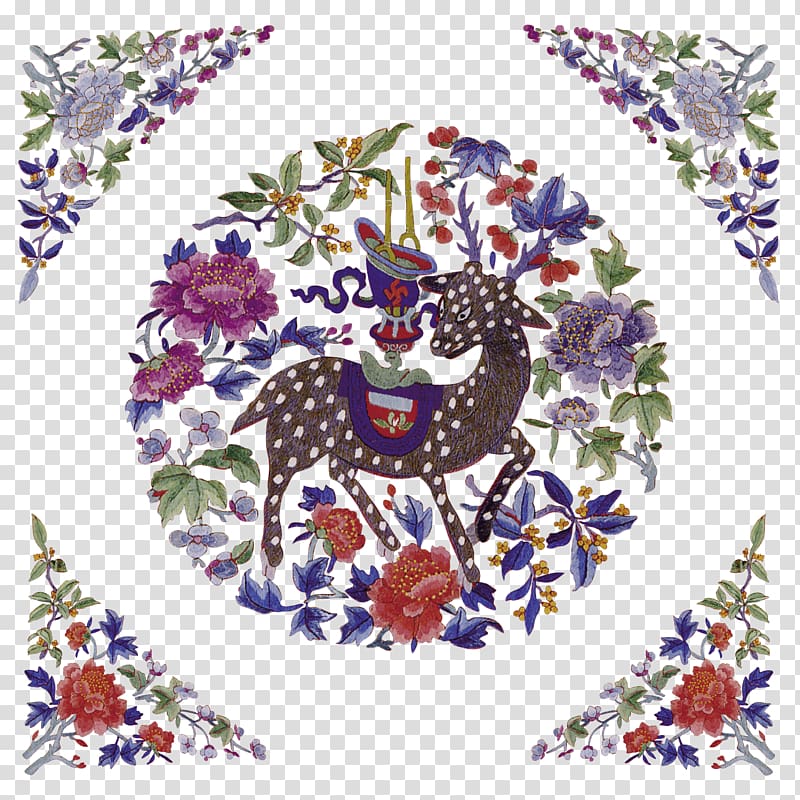 Red deer Fairy tale Vecteur, Deer and flowers transparent background PNG clipart