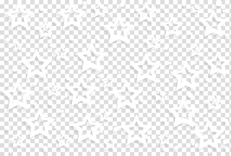 White Black Pattern, Five star ornament transparent background PNG clipart
