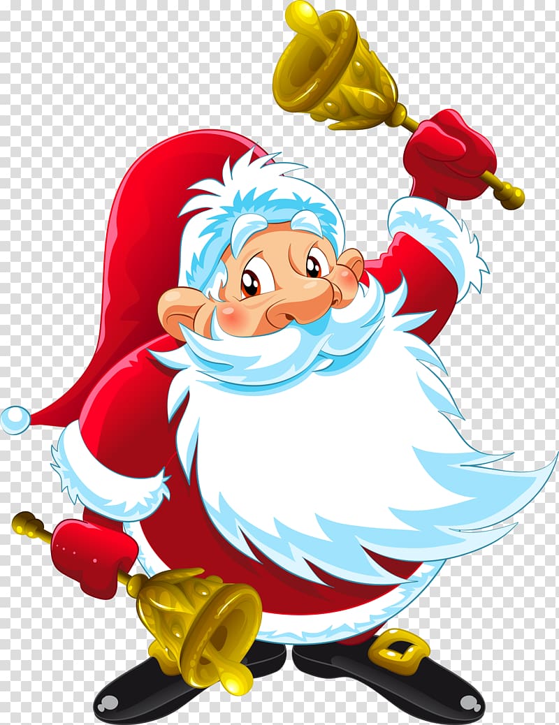 Santa Claus Cartoon Santa suit , Cartoon Santa Claus right amount transparent background PNG clipart
