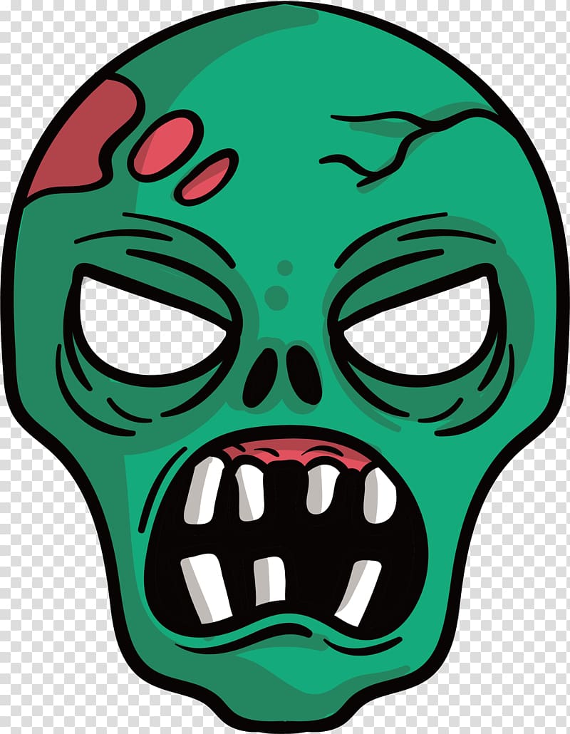 Zombie Euclidean Icon, Green zombie Avatar transparent background PNG clipart
