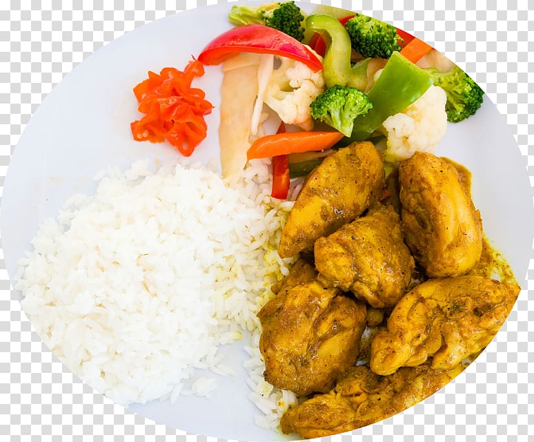 Chicken curry Jamaican cuisine Caribbean cuisine Rice and peas, rice transparent background PNG clipart