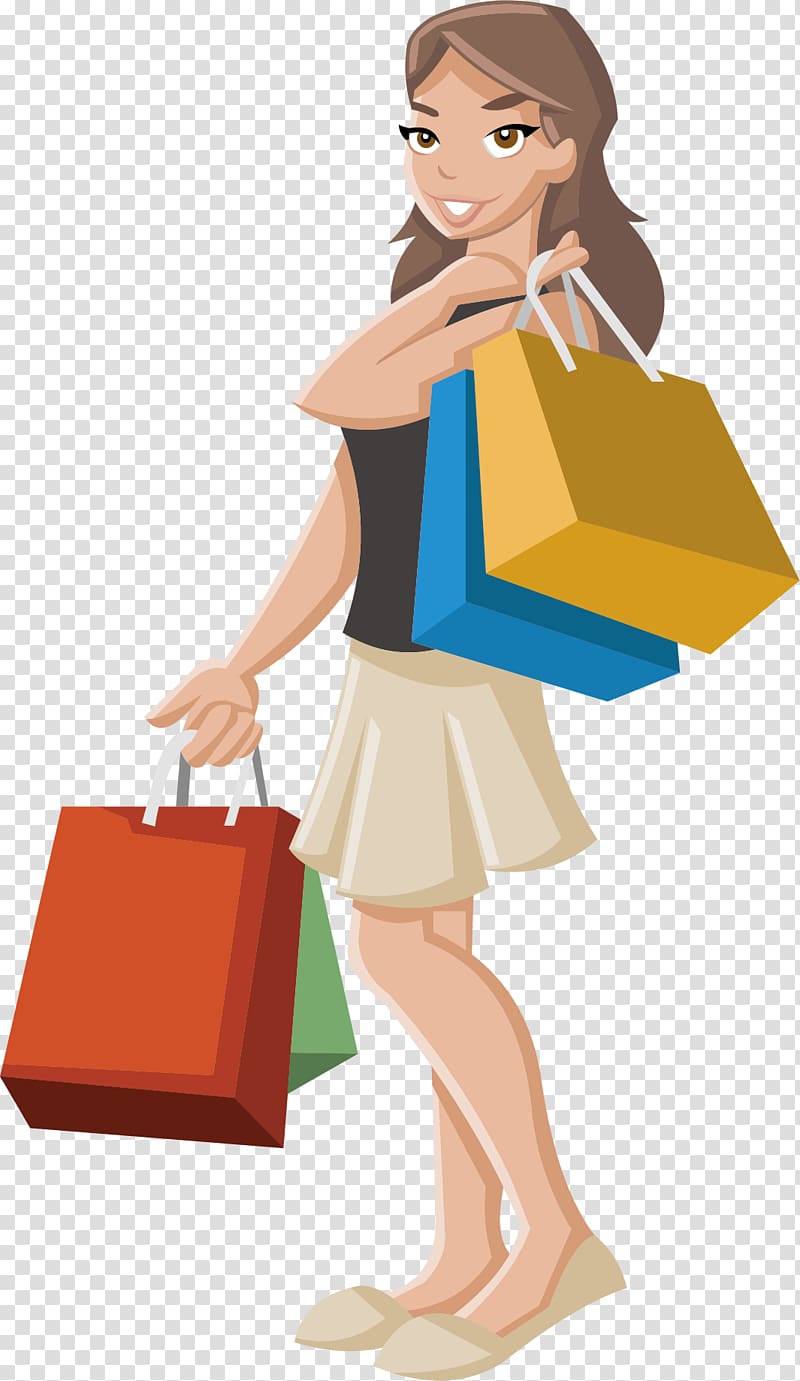 Cartoon Stick figure Drawing , Shopping model transparent background PNG clipart