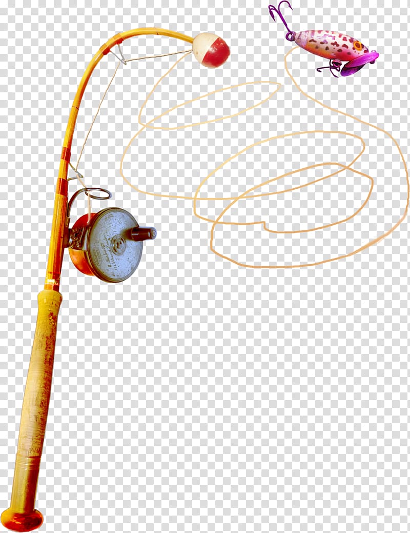 Fishing rod Fishing tackle, Cartoon fishing rod transparent background PNG clipart