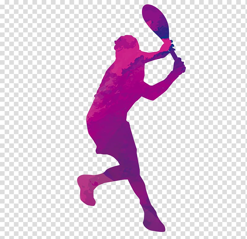 man playing tennis illustration, Tennis Sport Forehand , Silhouette tennis transparent background PNG clipart